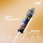 JNR Joker 24K disposable vape with a Type-C charging port and 800mAh battery capacity for extended vaping sessions.