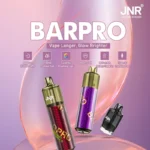 JNR BAR PRO disposable vapes featuring advanced mesh coil technology, 2+10ml prefilled pod, 800mAh battery, Type-C charging, and colorful breathing light for an enhanced vaping experience.