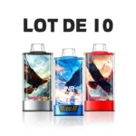 Wholesale pack of 10 JNR Falcon Pro 28K disposable vapes with dynamic eagle designs and high puff capacity