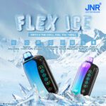 JNR Flex Ice vape with adjustable ice feature, customizable airflow, and touch screen for personalized vaping experience